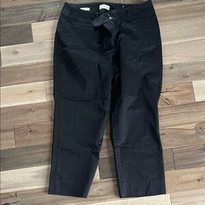 LOFT Black Curvy Crop Pants